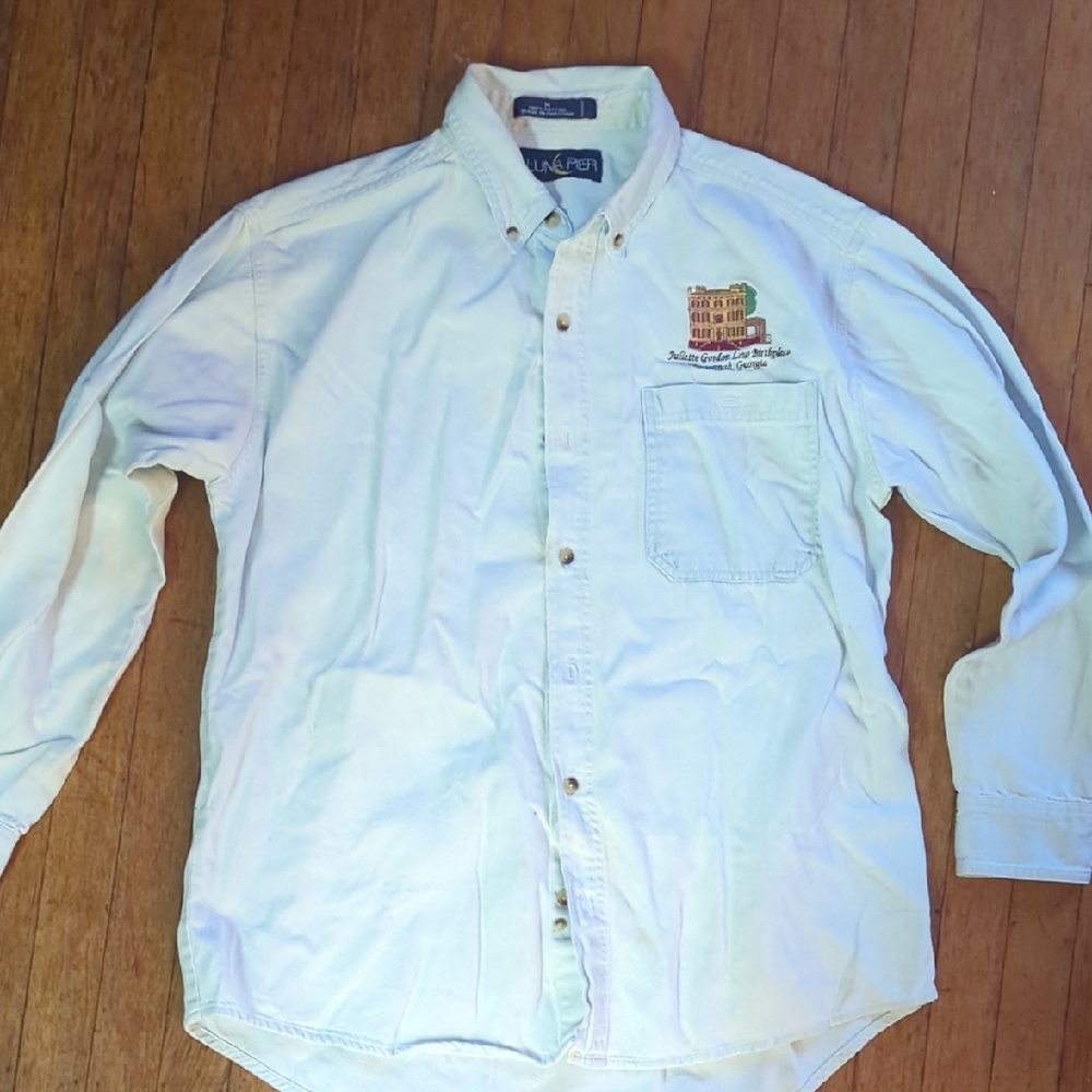 Girl Scout Light Blue Casual Button Down Shirt